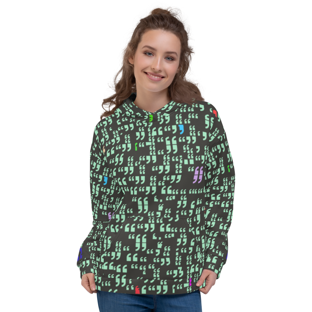 smart quotes hoodie