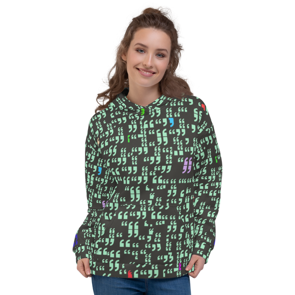 smart quotes hoodie